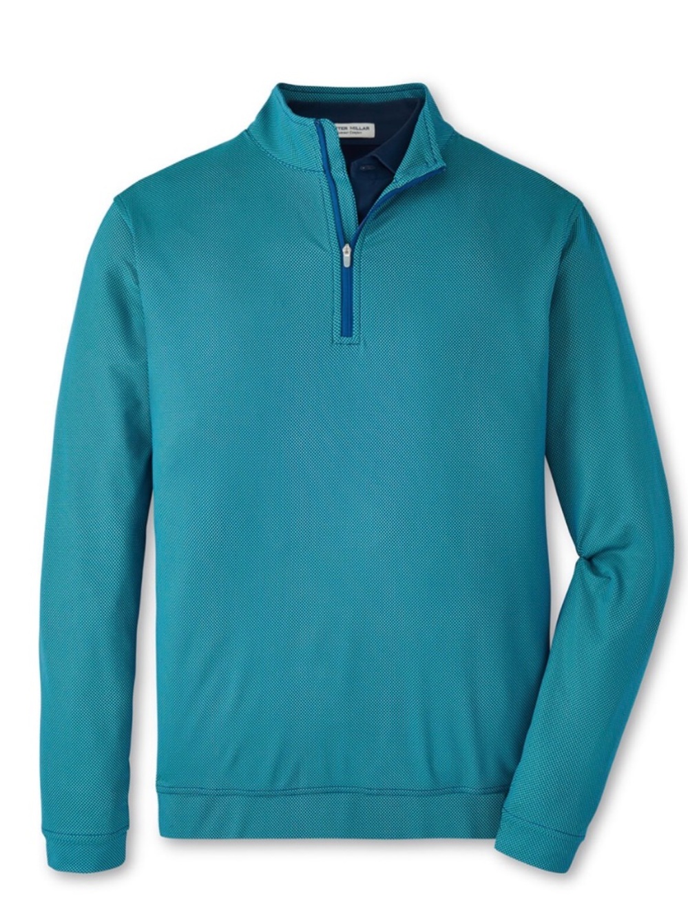 NWT Peter Millar Men's Sport Navy Perth Birdseye Performance Quarter-Zip Small